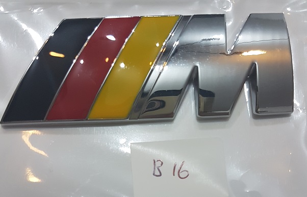 BMW Chrome Stick-on Emblem (Black/Red/Yellow)